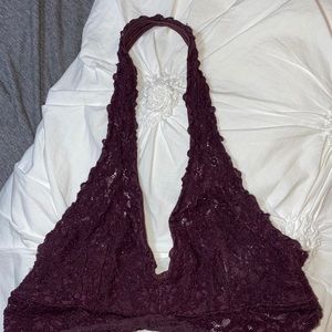 maroon aerie halter bralette